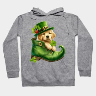 Golden Retriever Dog Shoes For Patricks Day Hoodie